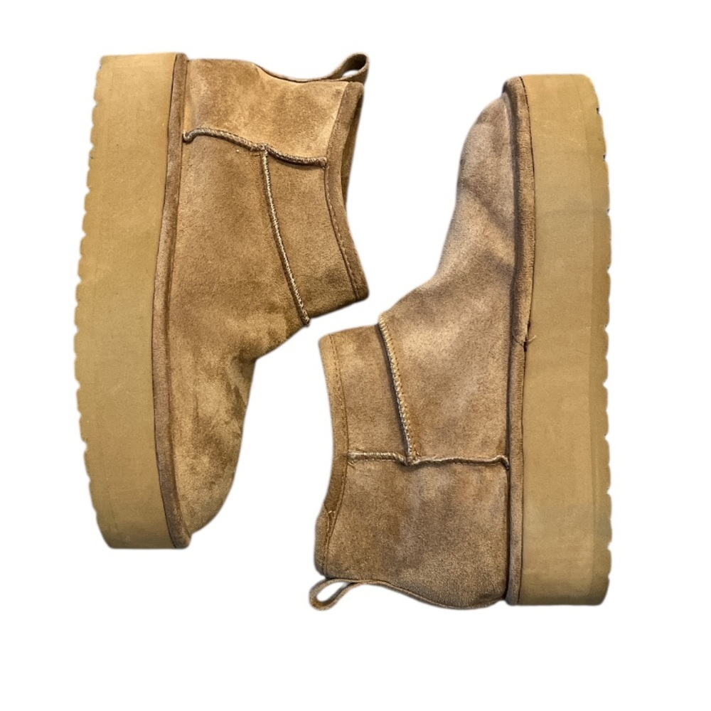 New Madden NYC Tan Size 9 Faux Fur Lined Ankle Booties
